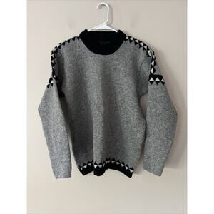 Vintage Figgjo of Norway 100% Virgin Wool Women's Sweater Gray No Size Small Med